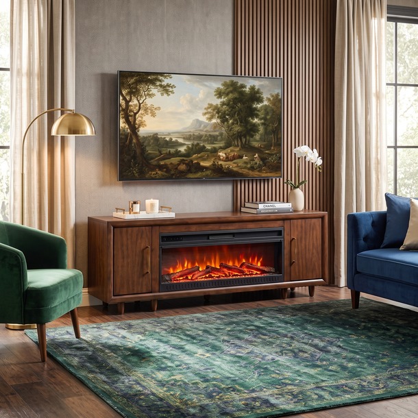 84” FIREPLACE CONSOLE